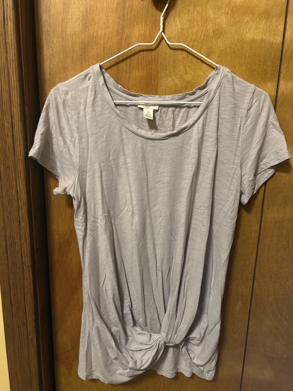 bp grey Short Sleeve Twist-Hem Tee